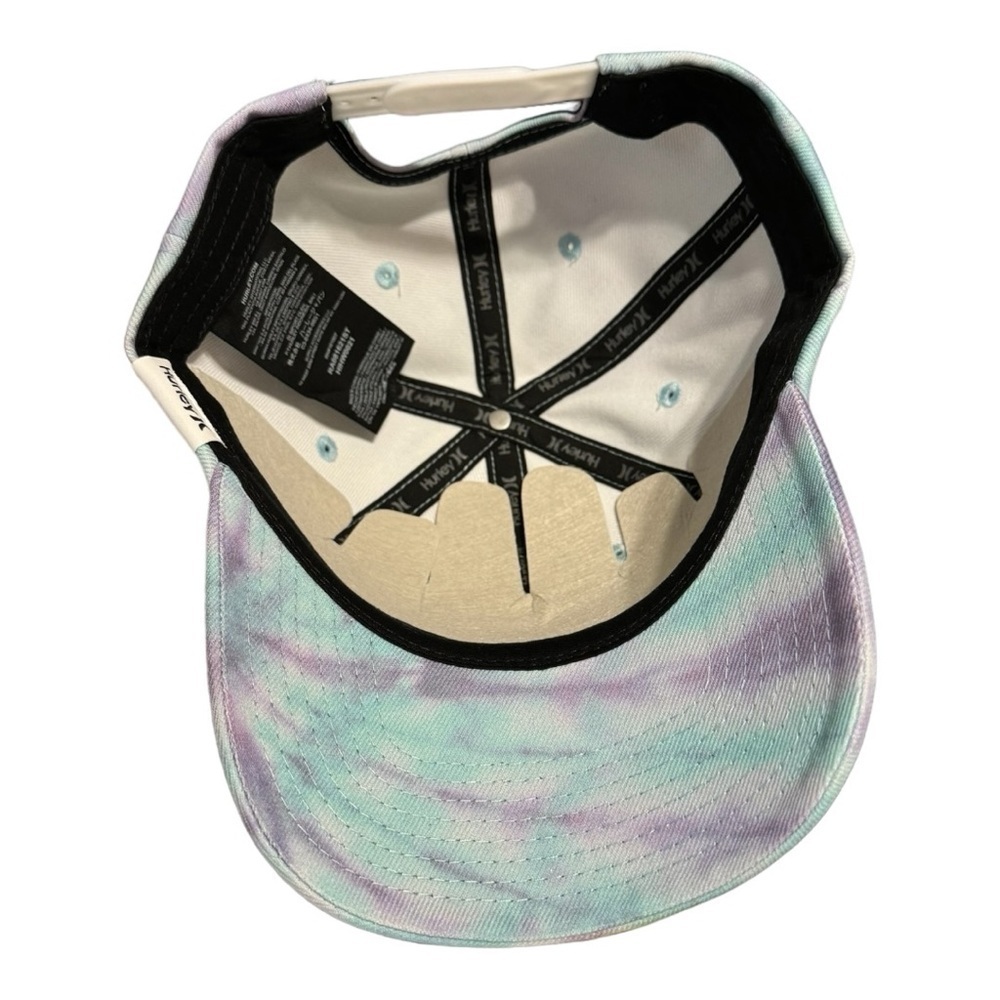 NWT Hurley Pastel Tie Dye Baseball Cap, Teal and Purple - Picture 4 of 9